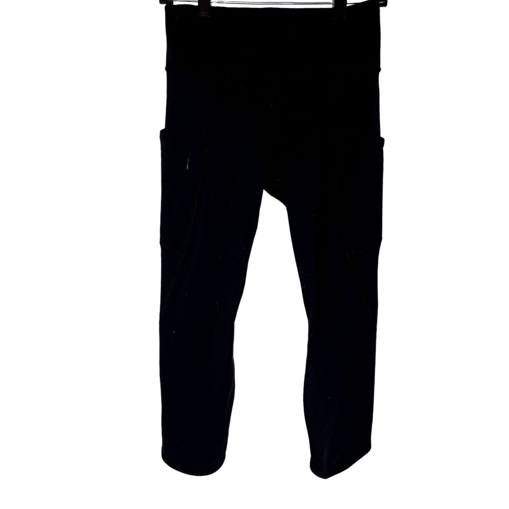 Athleta Womens Black High Rise Crop Leggings Pockets Size S Yoga‎ Athletic Pants